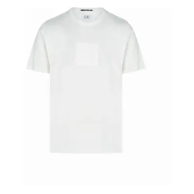 CP Company Men's Metropolis Series Mercerized Jersey Logo Badge T-Shirt White - Size: 40/Regular