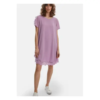 James Lakeland Women's Short Sleeve Wave Hem Dress Lilac - Purple - Size: 10