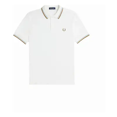 Men's Fred Perry Mens Twin Tipped Collar Polo Shirt (Ecru) - Cream - Size: 46/Regular