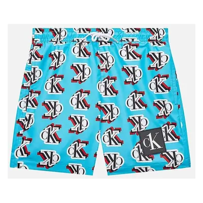 Calvin Klein Boy's Boys CK One Swim Short, Step Up Logo Lexington Blue - Size: 10 years/11 years