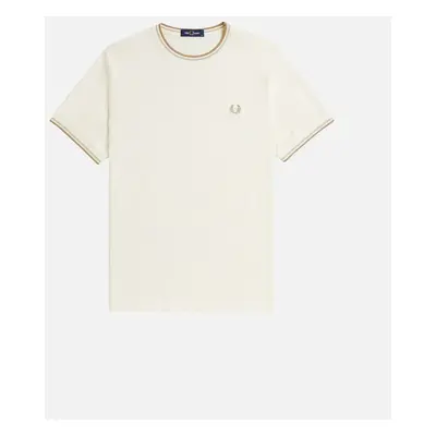 Men's Fred Perry Mens Twin Tipped T-Shirt (Ecru) - Cream - Size: 44/Regular