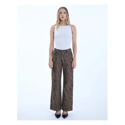 James Lakeland Women's Leopard Print Detail Trousers - Size: L