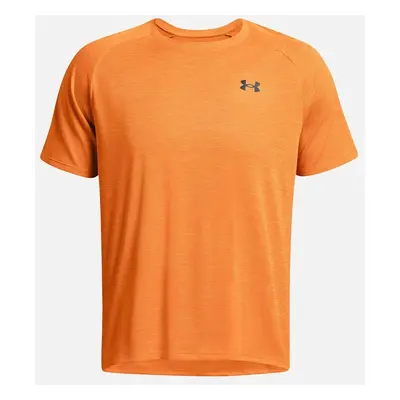 Men's Under Armour Mens Tech Textured T-Shirt (Orange) - Size: 44/Regular