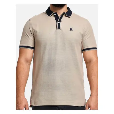 Men's Psycho Bunny Mens Kent Polo Shirt (Stone) - Cream - Size: 44/Regular