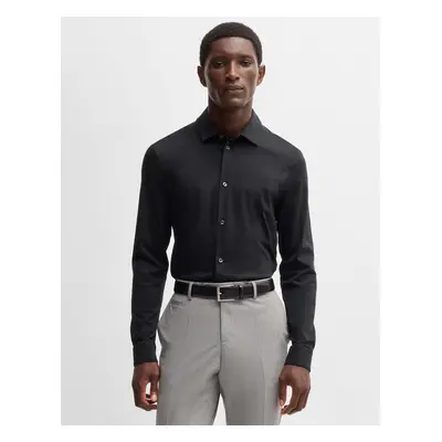 Hugo Boss Men's H-Paver 17 Slim-Fit Shirt - Black - Size: 44/Regular