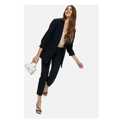Women's Dorothy Perkins Womens/Ladies Ruched Tall Blazer - Navy - Size: 12
