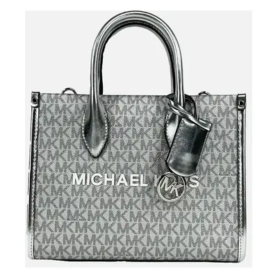 Michael Kors Women's Mirella Small Top Zip Shopper Tote Crossbody Bag Women - Silver Tote - Size