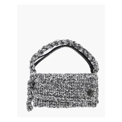 Jil Sander Women's Knit Shoulder Bag with Removable Strap Women - Silver - Size: ONE size