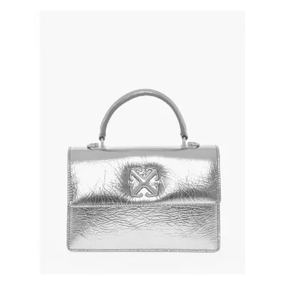 OFF-WHITE Women's Leather Shoulder Bag with Adjustable Strap Women - Silver Tote Bags - Size: ON