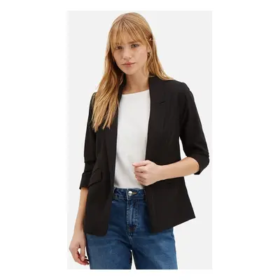 Women's Dorothy Perkins Womens/Ladies Ruched Blazer - Black - Size: 10