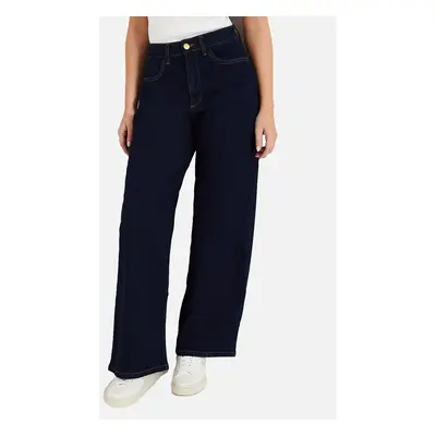 Women's Dorothy Perkins Womens/Ladies Denim Wide Leg Jeans - Navy - Size: