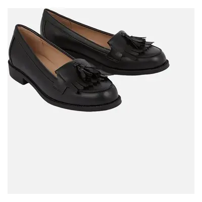 Women's Dorothy Perkins Womens/Ladies Leigh Fringe Wide Loafers - Black - Size: