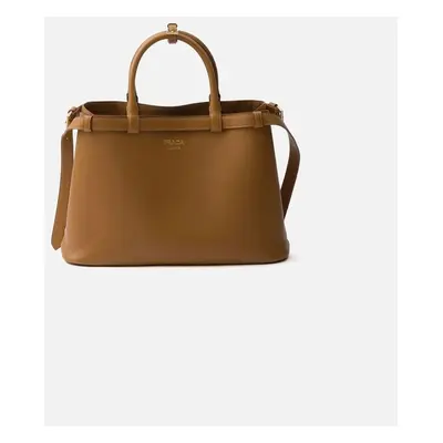 Prada Women's Smooth Calf Leather Bag with Adjustable Straps Women - Brown - Size: ONE size