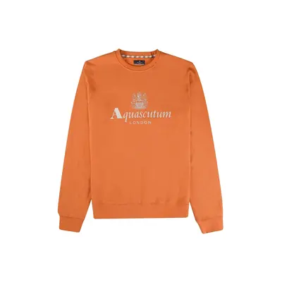 Men's Aquascutum Active Big Logo Orange Sweatshirt - Size: XXXL