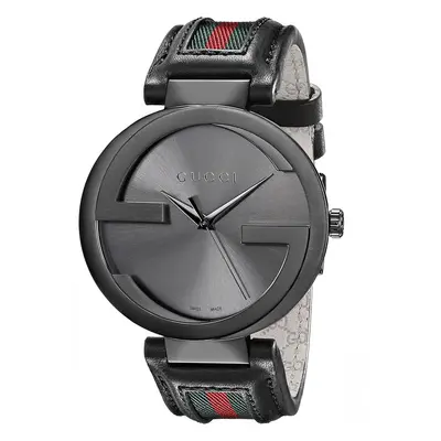 Gucci YA133206 Interlocking 42mm Red and Green Pattern Strap Unisex Watch