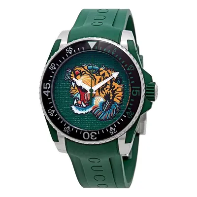 Gucci YA136316 Dive Green Tiger Head Dial Men's Watch