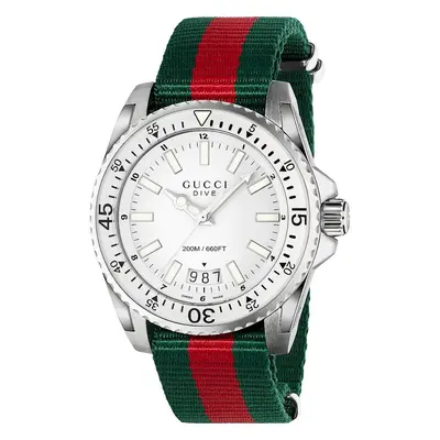 Gucci YA136207 Dive White Dial Men's Watch