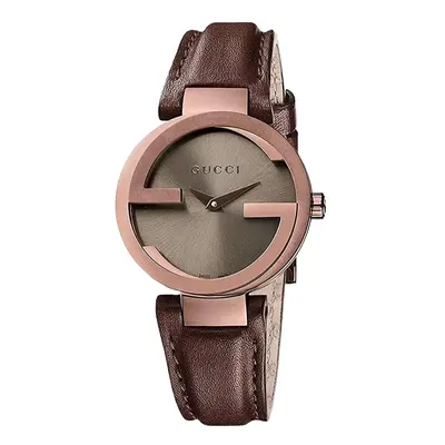 Gucci YA133504 Interlocking Brown Dial Ladies Watch