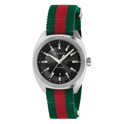 Gucci YA142305 GG2570 Black Canvas 41mm Men's Watch
