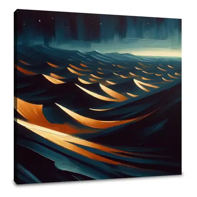 Midnight Desert Dunes Canvas