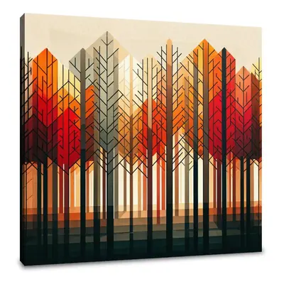 Autumn Geometry Canvas