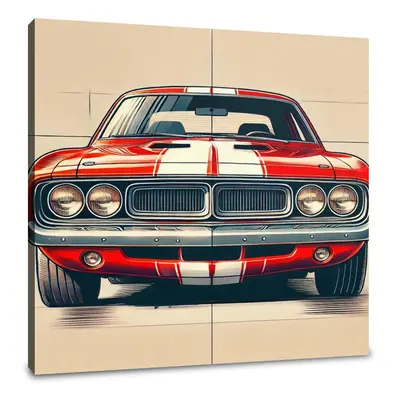 Classic Muscle Car Canvas