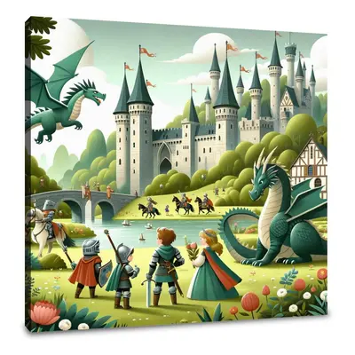 Knights and Dragons Canvas