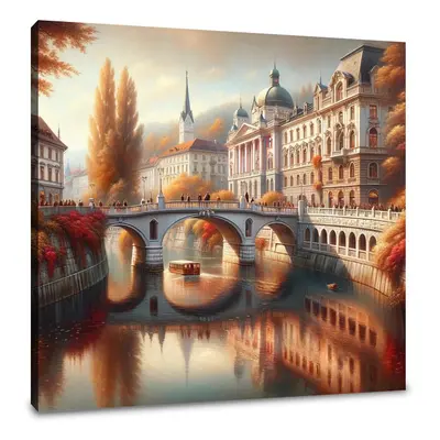 Autumn at Triple Bridge Canvas