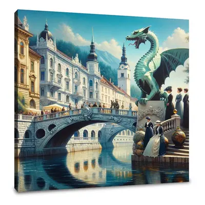 Sunny Day at Dragon Bridge Canvas