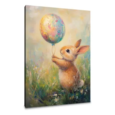 Bunny's Easter Balloon Canvas