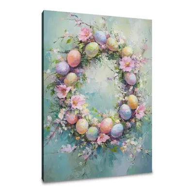 Easter Wreath Elegance Canvas