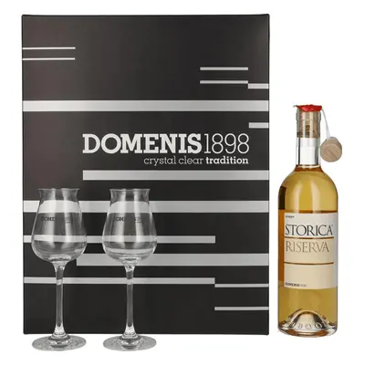 Domenis 1898 STORICA RISERVA Grappa 50% Vol. 0,5l in Giftbox with 2 glasses | Brandy | 50% ABV |