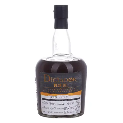 Dictador BEST OF 1987 ALTISIMO Colombian 30YO/050317/EX-W348 45% Vol. 0,7l | Rum | 45% ABV | 70c