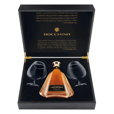 Carlo Bocchino Grappa Riserva 43% Vol. 0,7l in Giftbox with 2 glasses | Brandy | 43% ABV | 70cL