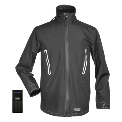 Sealey 5V Heated Rain Jacket - Large With Power Bank | HJ03KIT | GSF Car Parts