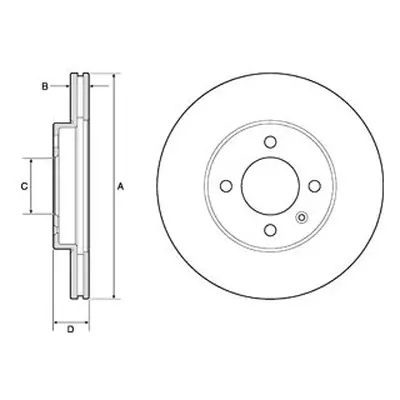 Delphi Front Vented Brake Disc Pair Coated - 256mm Diameter | BG2455C | GSF Car Parts