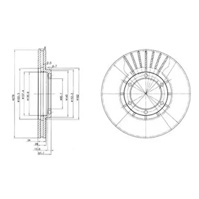 Delphi Front Vented Brake Disc Pair - 278mm Diameter | BG2751 | GSF Car Parts