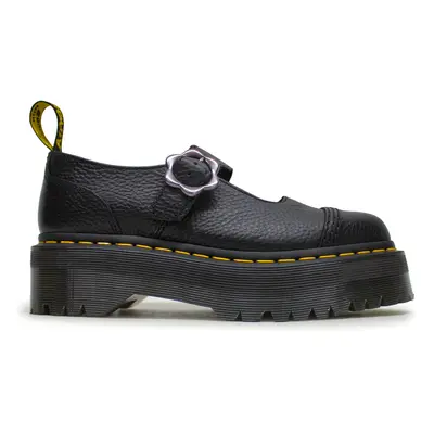 Dr. Martens Addina Flower Milled Nappa Leather Women's Casual Shoes - Black - Size:UK 6