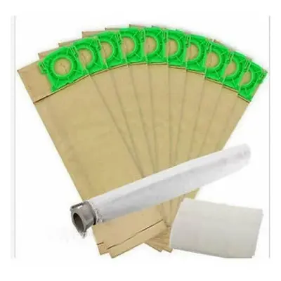 Dust Bags and Filters for Sebo Vacuum Cleaners Pack with 2 Filters, Set of 10