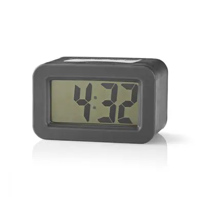 Digital Desk Alarm Clock, with Backlight and Snooze Function, Grey