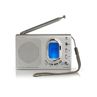 Portable World Receiver AM / FM / SW Digital Radio, Battery or Mains Powered, Alarm Clock, Sleep