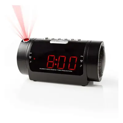 Digital Alarm Clock Radio, 0.9" LCD Display with Time Projection, Sleep and Snooze Function, Dua