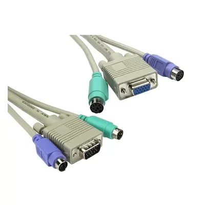 5m 2x M-F PS/2 & 1x SVGA M-F KVM Cable