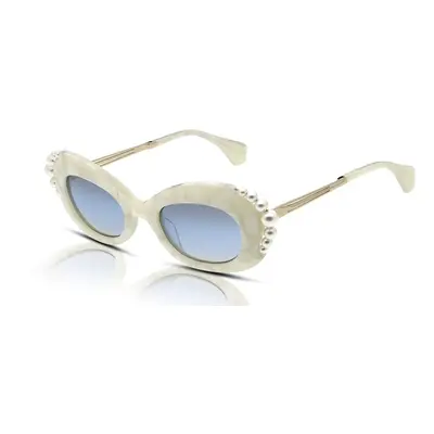 Vivienne Westwood Vivienne Pearl VW5057 Womens Sunglasses 817 Gloss White Pearl/Blue Gradient
