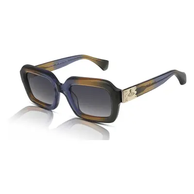 Vivienne Westwood Hardware VW5048 Sunglasses 634 Gloss Crystal Blue-Mustard-Green Gradient/Grey 