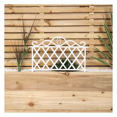 27cm White Plastic Garden Patio Lawn Border Fence Edging