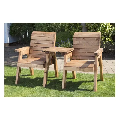 Charles Taylor Hand made Chunky Wooden Garden Furniture Love Seats Flat Packed Or Ready Assemble