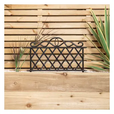 27cm Black Plastic Garden Patio Lawn Border Fence Edging