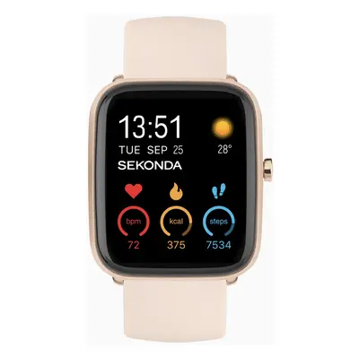 Sekonda Sekonda Motion Plus Smart Watch | Rose Gold Alloy Case & Pink Silicone Strap | 30224