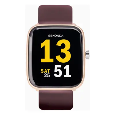 Sekonda Sekonda Motion Smart Watch | Rose Gold Case & Burgundy Silicone Strap | 30014